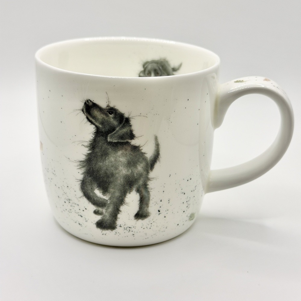 Royal Worcester Wrendale Designs WALKIES Mug Dog Hannah Dale Labrador Retriever